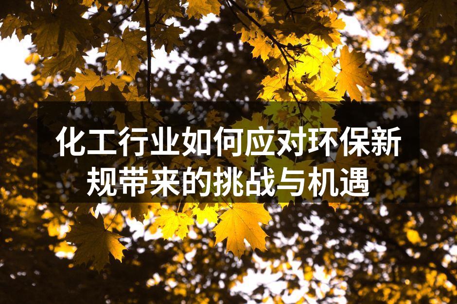 化工行业如何应对环保新规带来的挑战与机遇